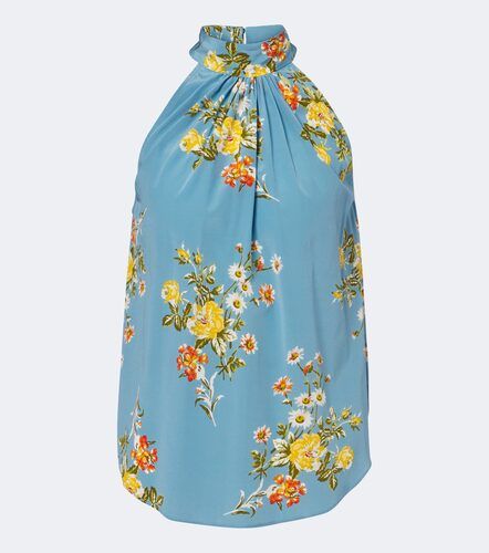 Kovi floral halterneck silk-blend top - Veronica Beard - Modalova