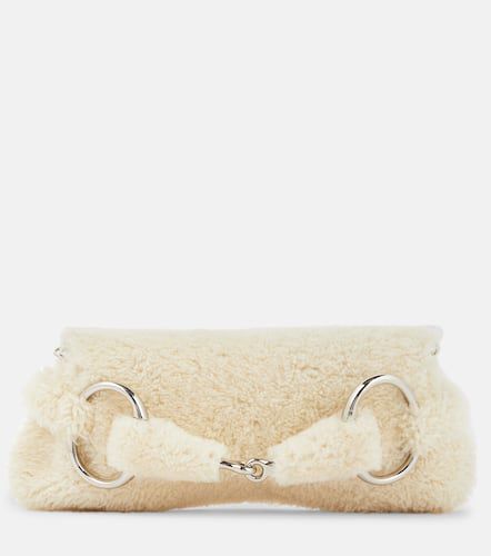 Horsebit Medium shearling shoulder bag - Gucci - Modalova