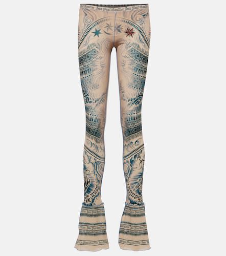 Leggings Sun Tattoo de malla estampados - Jean Paul Gaultier - Modalova