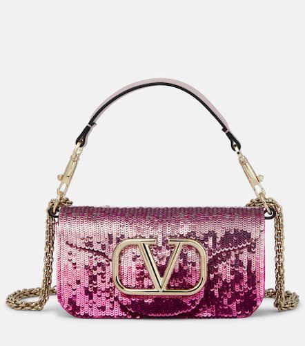 Sequined silk-satin shoulder bag - Valentino Garavani - Modalova