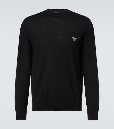 Jersey de lana virgen con logo - Prada - Modalova