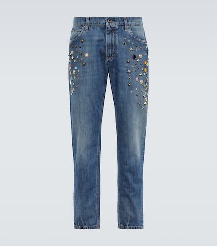 Bestickte Straight Jeans - Dolce&Gabbana - Modalova