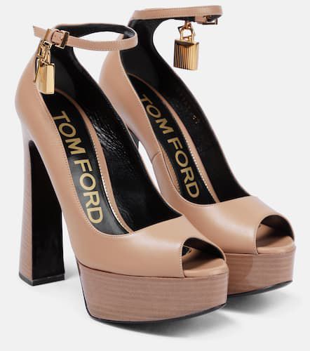 Padlock platform leather sandals - Tom Ford - Modalova