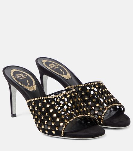 Embellished suede mules - Rene Caovilla - Modalova