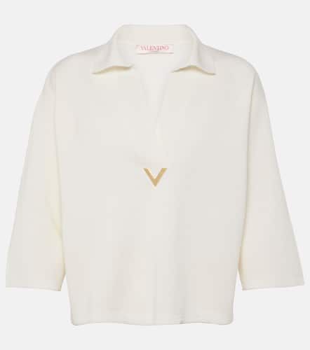 Crop top de lana con VGold - Valentino - Modalova