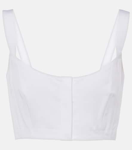 Alaïa Top cropped in cotone - Alaia - Modalova