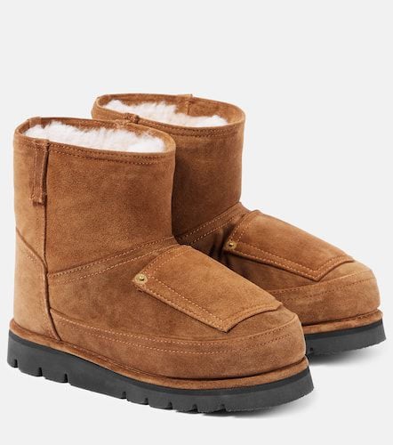 Ankle Boots aus Leder mit Shearling - Acne Studios - Modalova