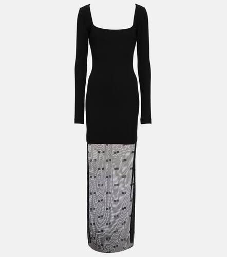 Vestido largo 4G de tul y punto fino - Givenchy - Modalova