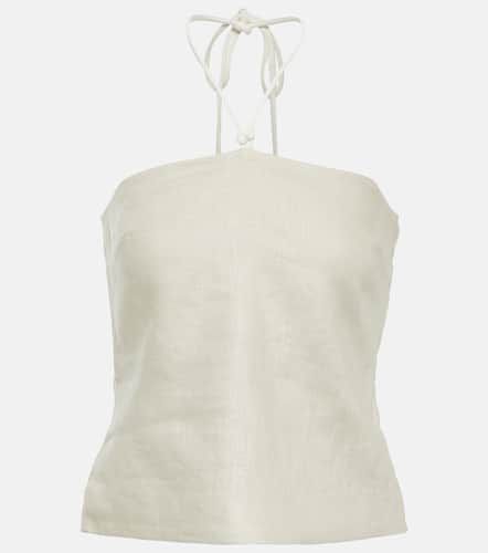 Top D'Orsay de lino con cuello halter - SIR - Modalova