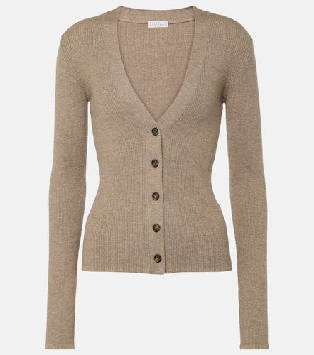 Cardigan aus Rippstrick - Brunello Cucinelli - Modalova