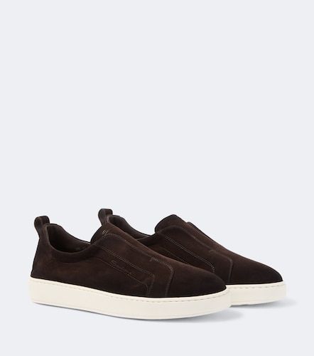 Santoni Suede slip-on sneakers - Santoni - Modalova