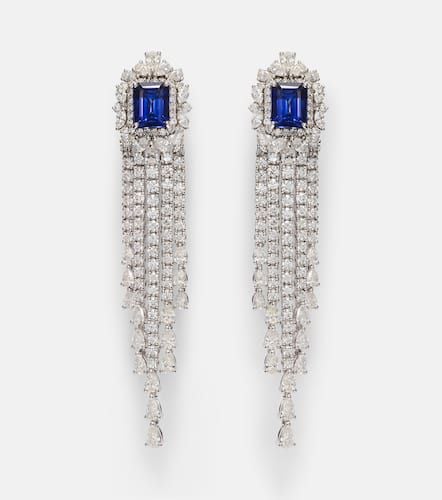 Reign Supreme 18kt white gold drop earrings with diamonds and sapphires - Yeprem - Modalova