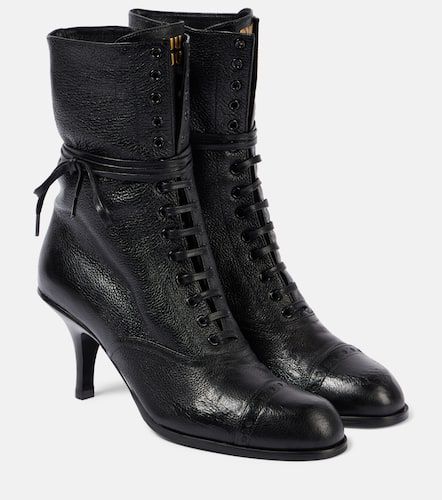 Miu Miu 75 leather lace-up boots - Miu Miu - Modalova