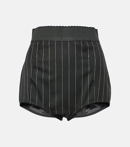 Pinstripe wool-blend shorts - Dolce&Gabbana - Modalova