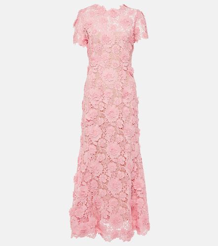 Vestido midi de encaje floral - Oscar de la Renta - Modalova