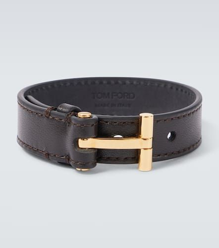 Tom Ford T leather bracelet - Tom Ford - Modalova