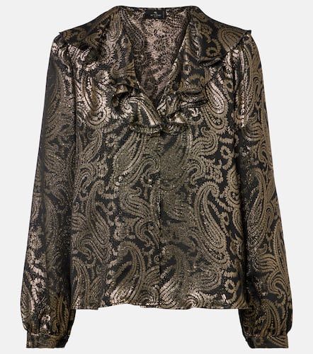 Blusa en mezcla de seda con paisley y volantes - Etro - Modalova
