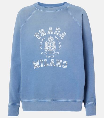 Prada Logo cotton jersey sweatshirt - Prada - Modalova