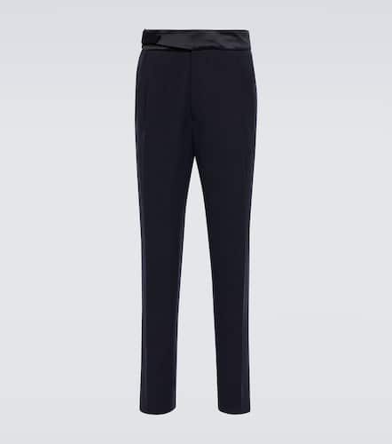 Pantalones de lino de ajuste slim - Giorgio Armani - Modalova