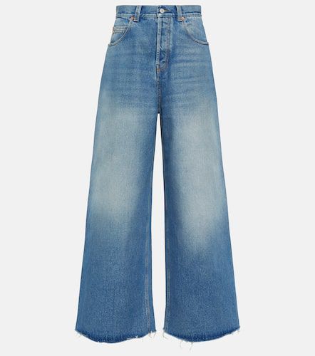 Jeans Horsebit a gamba larga e vita alta - Gucci - Modalova
