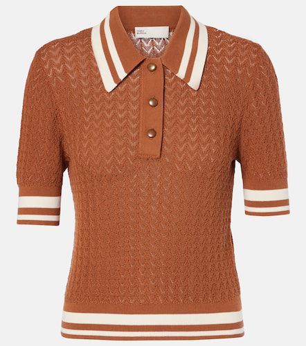 Polo de pointelle de algodón - Tory Burch - Modalova