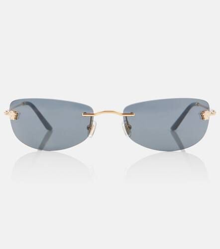 Eckige Sonnenbrille Damier Plaque - Versace - Modalova