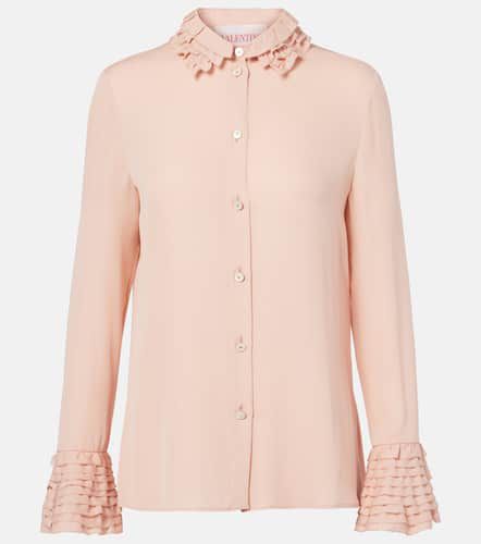 Camicia in georgette di seta con volant - Valentino - Modalova