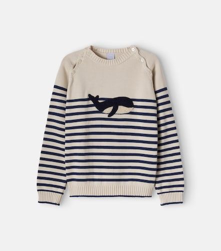 Pullover in cotone a righe con intarsi - Pepa London - Modalova