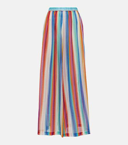 Striped cotton and silk wide-leg pants - Missoni Mare - Modalova