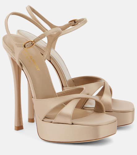 Debbie satin platform sandals - Saint Laurent - Modalova