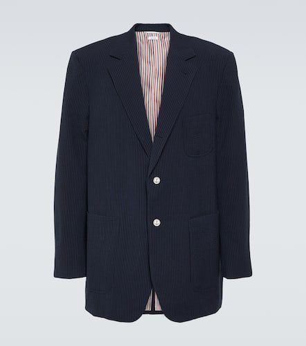 Blazer de sirsaca de lana - Thom Browne - Modalova