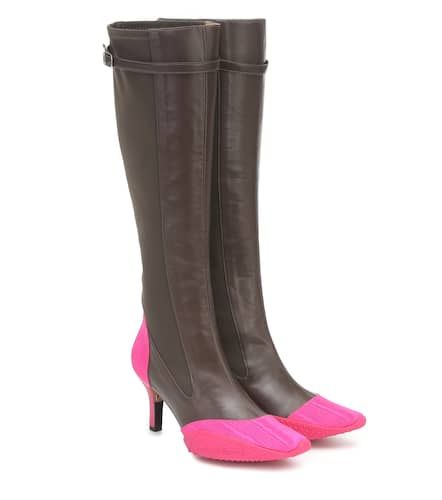 Leather knee-high boots - Marine Serre - Modalova