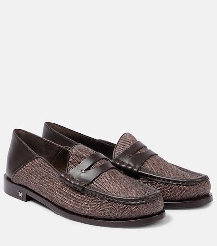 Raffia-effect penny loafers - Max Mara - Modalova