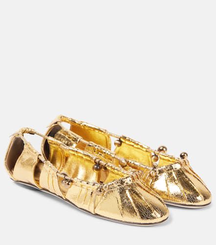 Chloé Ballerinas Luna aus Metallic-Leder - Chloe - Modalova