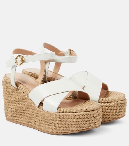 Wedge-Sandalen aus Leder - Gianvito Rossi - Modalova