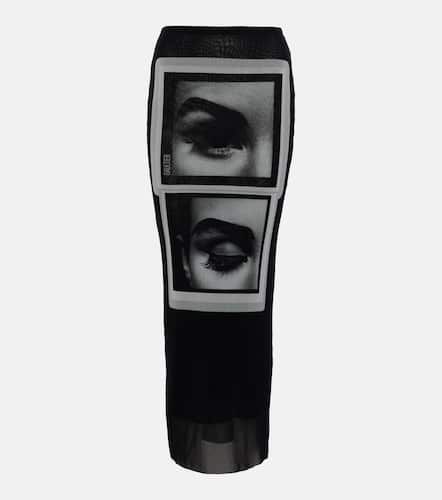 Falda larga de malla estampada - Jean Paul Gaultier - Modalova