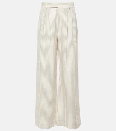 Mid-rise cotton and linen wide-leg pants - Frame - Modalova