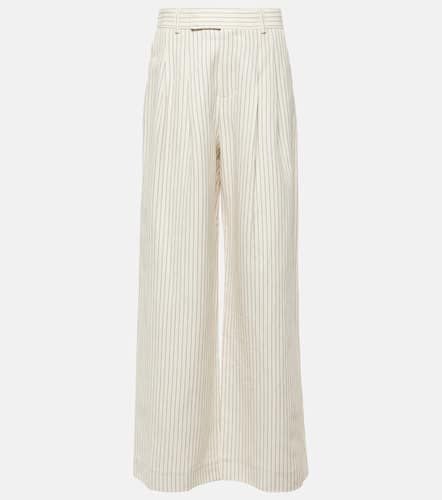 Mid-rise cotton and linen wide-leg pants - Frame - Modalova