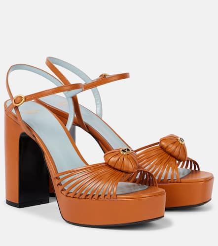 Sandalias con plataforma VLogo de piel - Valentino Garavani - Modalova