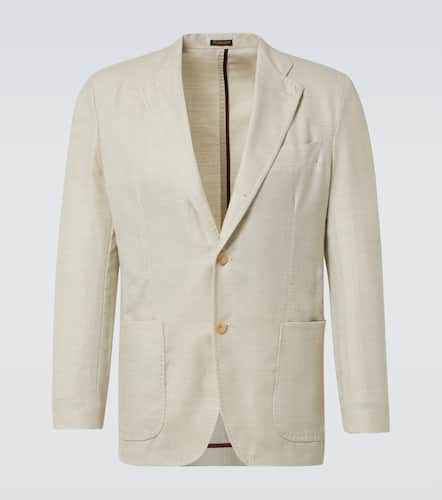 Herringbone wool, silk, and linen blazer - Rubinacci - Modalova