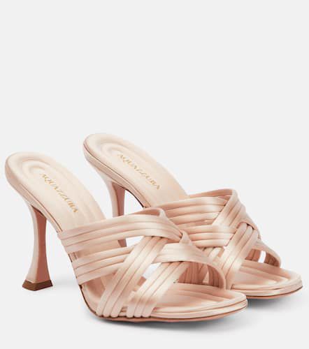 Aquazzura Oahu 95 satin mules - Aquazzura - Modalova