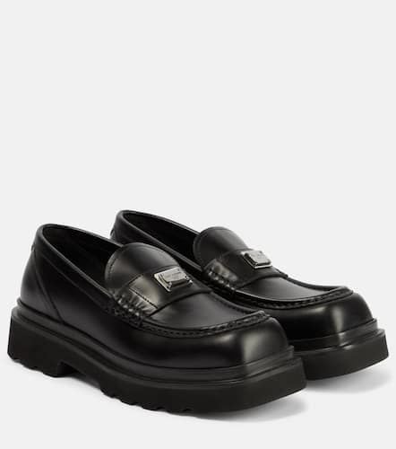 City Trek logo leather loafers - Dolce&Gabbana - Modalova