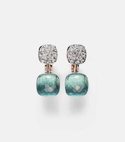 Nudo 18kt rose and white earrings with topaz and diamonds - Pomellato - Modalova