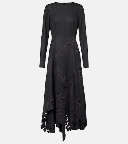 Peony asymmetric wool midi dress - Oscar de la Renta - Modalova