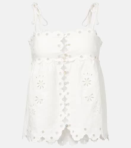 Farm Rio Top brodé en lin - Farm Rio - Modalova