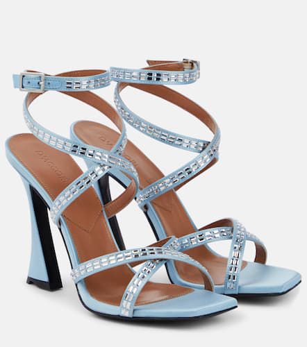 Carre embellished satin sandals - D'Accori - Modalova