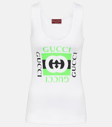 Gucci Logo cotton tank top - Gucci - Modalova