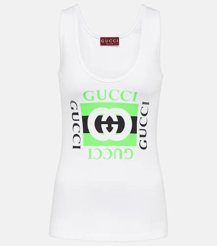 Tank top de algodón acanalado - Gucci - Modalova