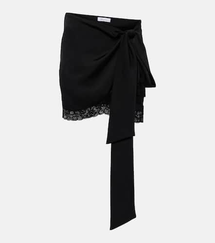 Lace-trimmed draped miniskirt - Blumarine - Modalova