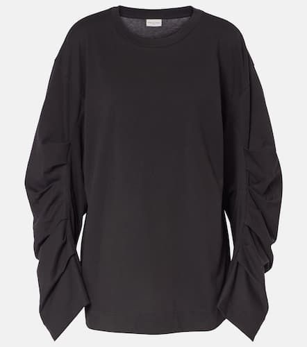 Ruched cotton jersey sweatshirt - Dries Van Noten - Modalova